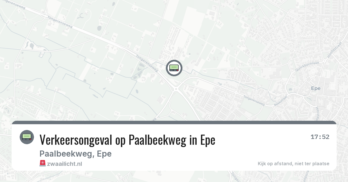 Verkeersongeval op Paalbeekweg in Epe — 6 apr 2026