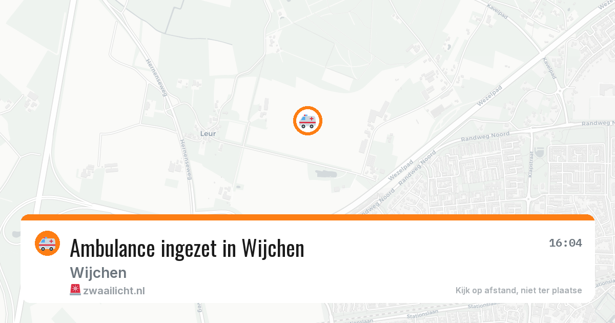 Ambulance ingezet in Wijchen — 10 aug 2026