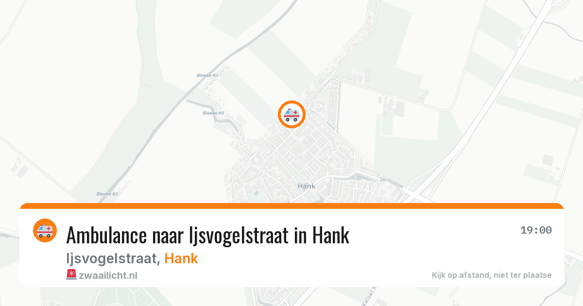 Ambulance naar Ijsvogelstraat in Hank — 28 jun 2026