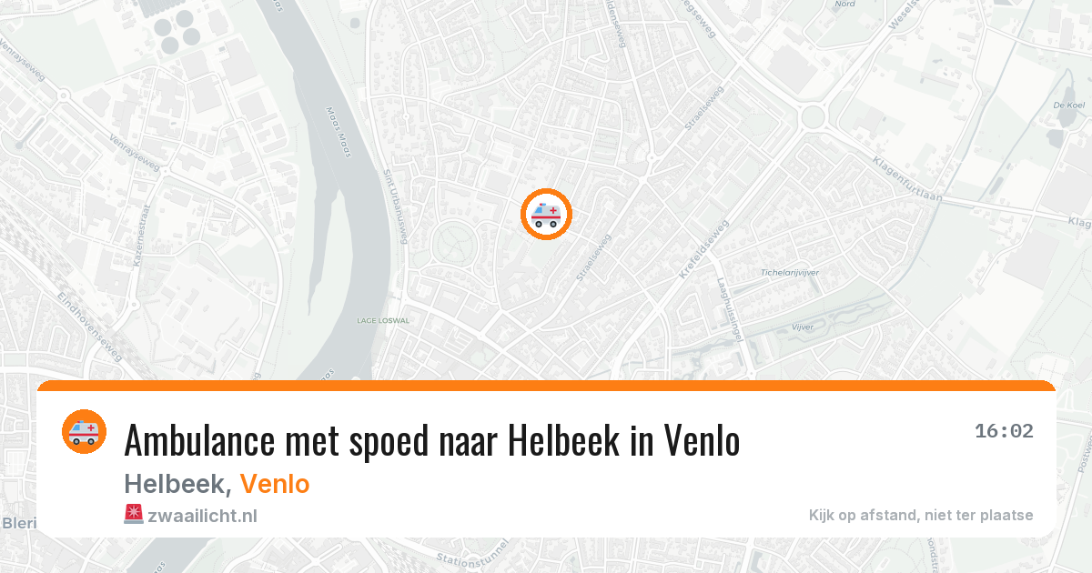 Ambulance met spoed naar Helbeek in Venlo — 2 aug 2026