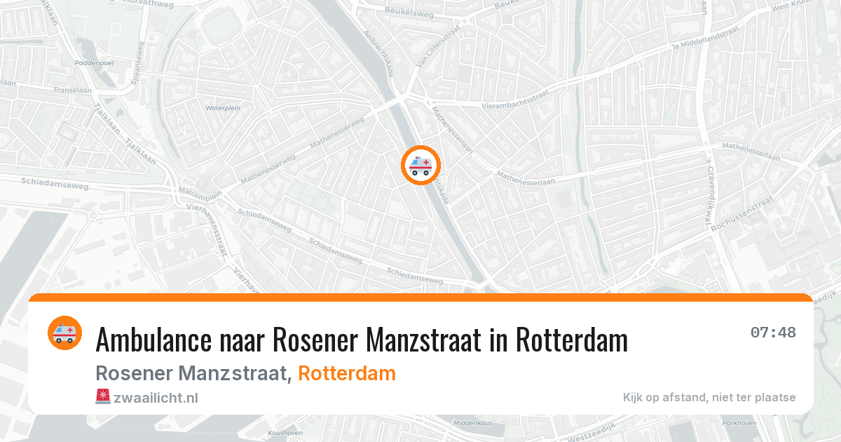 Ambulance naar Rosener Manzstraat in Rotterdam — 13 apr 2026