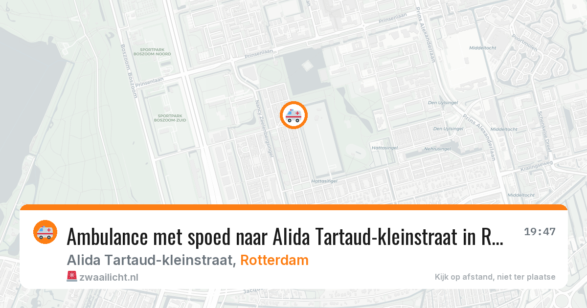 Ambulance met spoed naar Alida Tartaud-kleinstraat in Rotterdam — 13 mrt 2026
