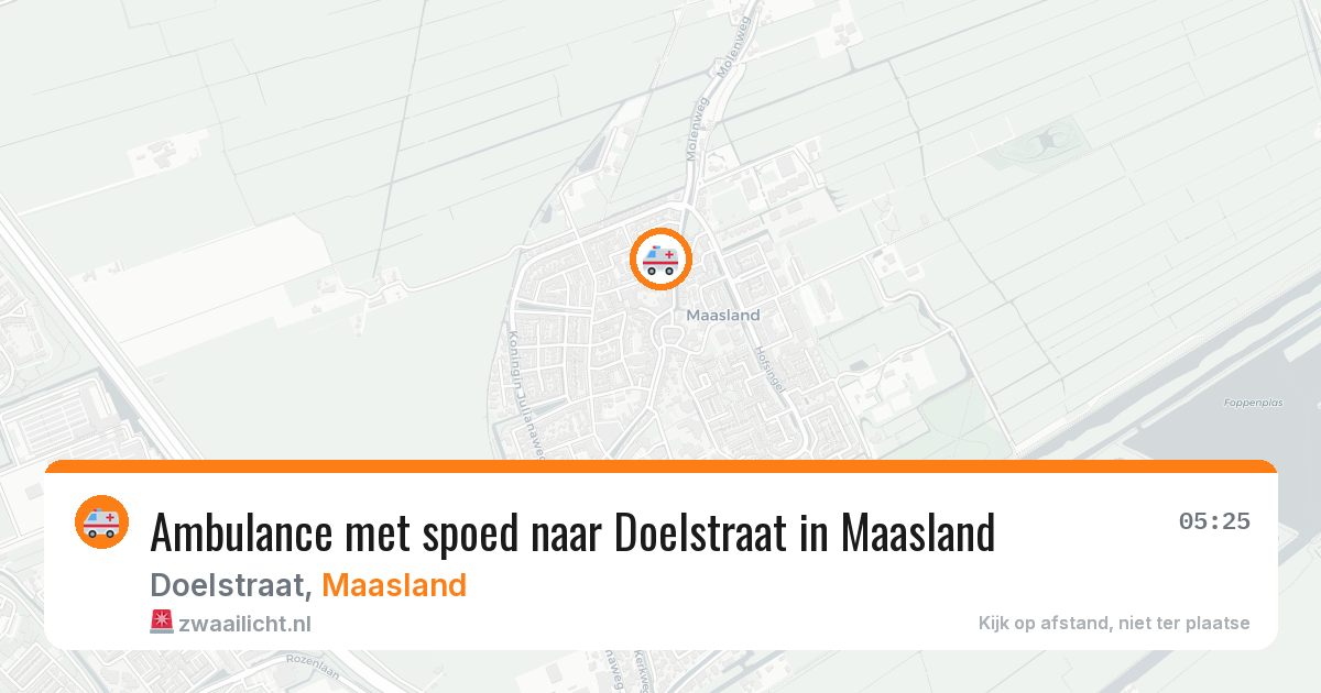Ambulance met spoed naar Doelstraat in Maasland — 9 aug 2026