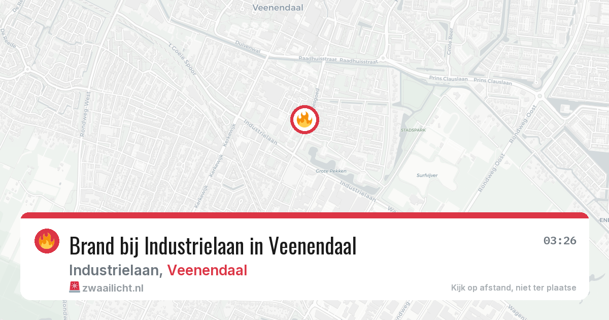 Brand bij Industrielaan in Veenendaal — 14 aug 2026