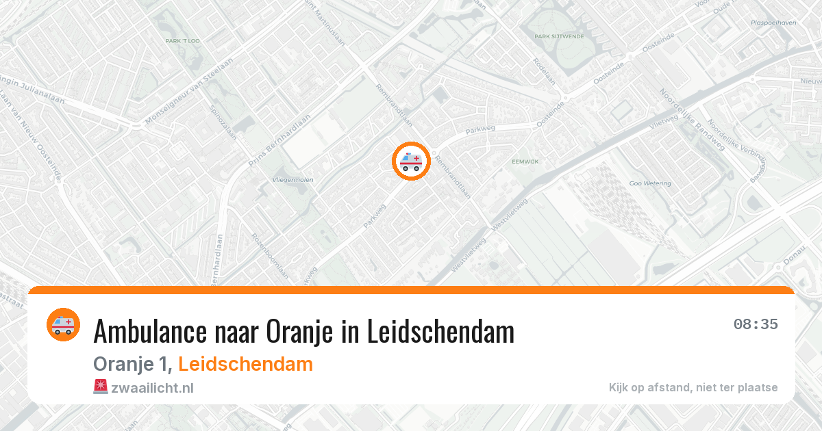 Ambulance naar Oranje in Leidschendam — 11 aug 2026