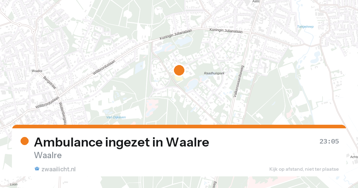 Ambulance ingezet in Waalre — 25 aug 2026