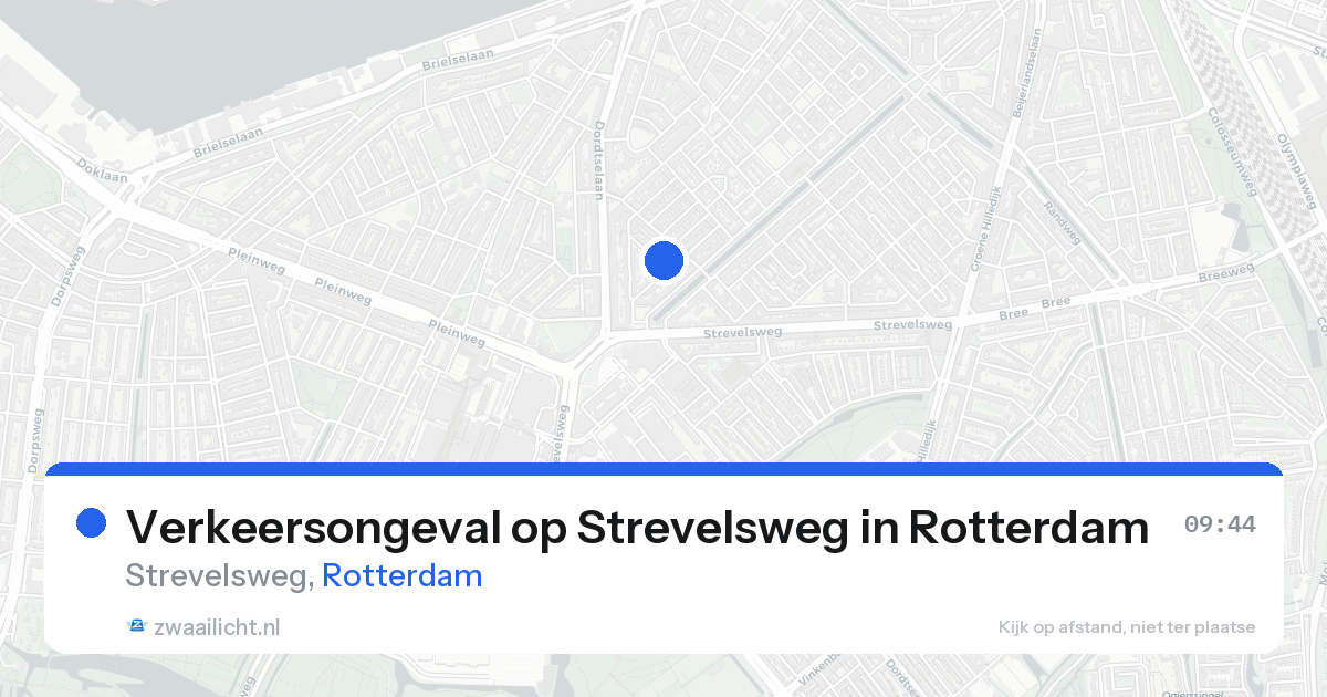 Verkeersongeval op Strevelsweg in Rotterdam — 19 aug 2026