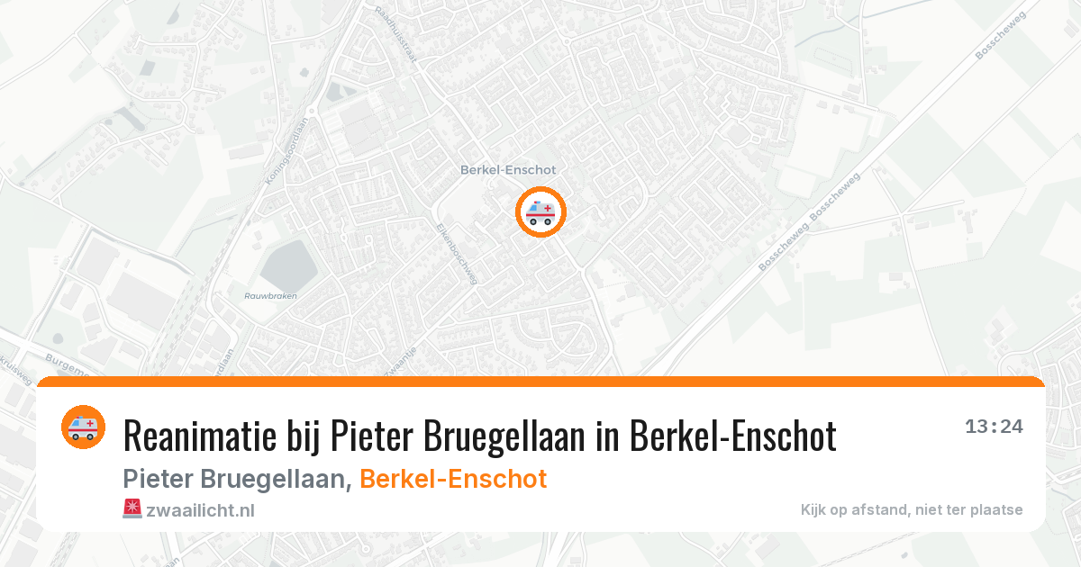 Reanimatie bij Pieter Bruegellaan in Berkel-Enschot — 9 mei 2026