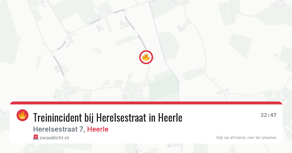 Treinincident bij Herelsestraat in Heerle — 23 feb 2026