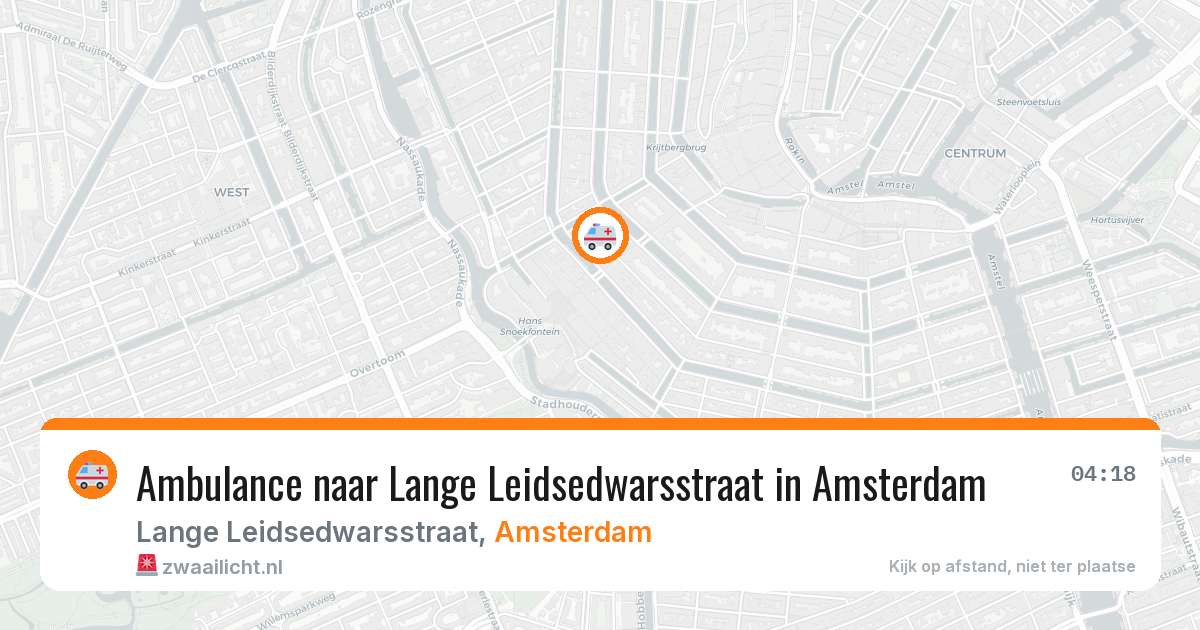Ambulance naar Lange Leidsedwarsstraat in Amsterdam — 18 jun 2026