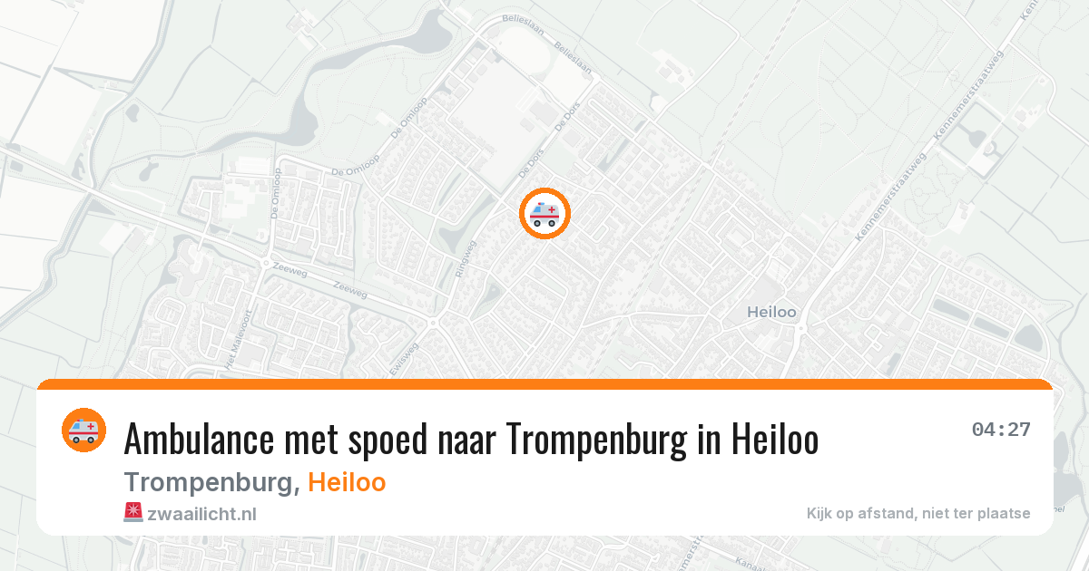 Ambulance met spoed naar Trompenburg in Heiloo — 3 aug 2026
