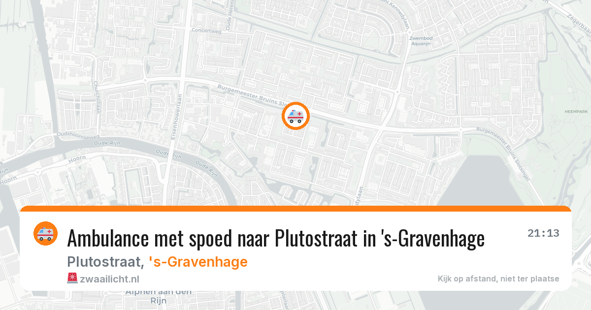 Ambulance met spoed naar Plutostraat in 's-Gravenhage — 1 mrt 2026
