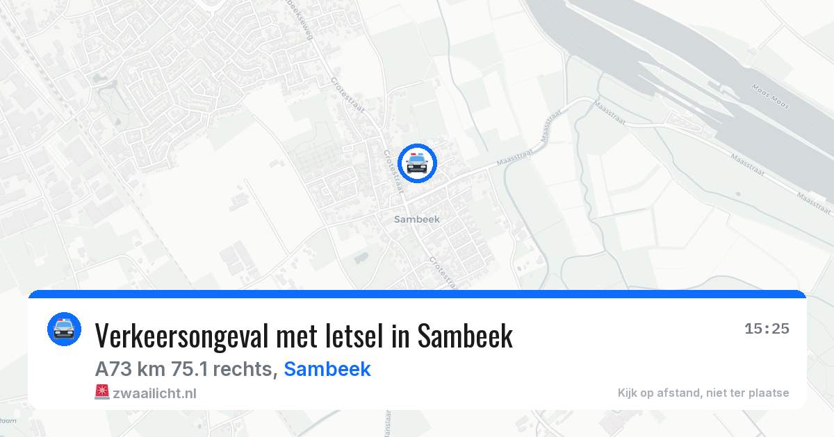Verkeersongeval met letsel in Sambeek — 30 jul 2026