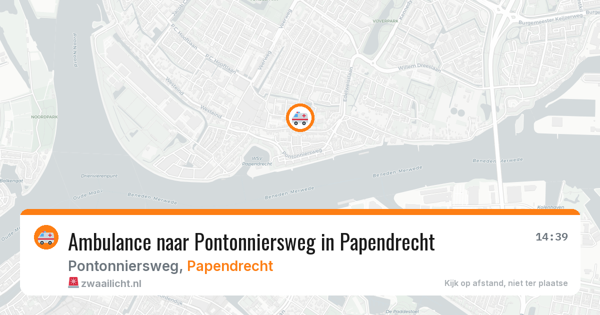Ambulance naar Pontonniersweg in Papendrecht — 19 jul 2026