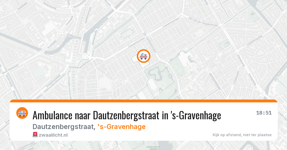 Ambulance naar Dautzenbergstraat in 's-Gravenhage — 30 mei 2026