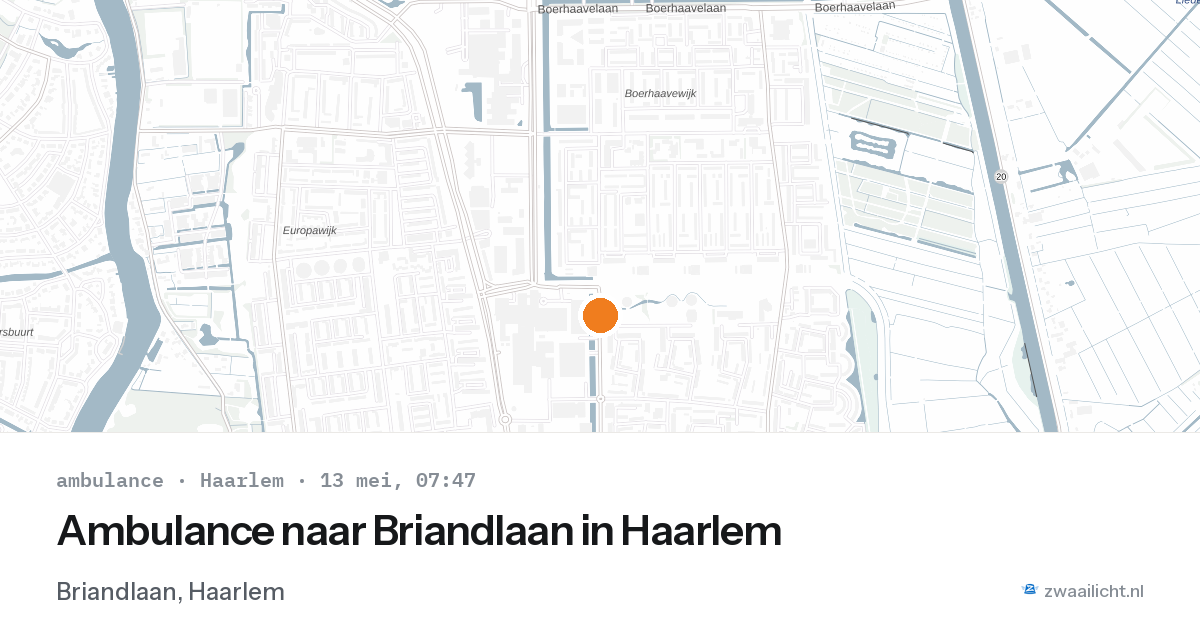 Ambulance naar Briandlaan in Haarlem — 13 mei 2026