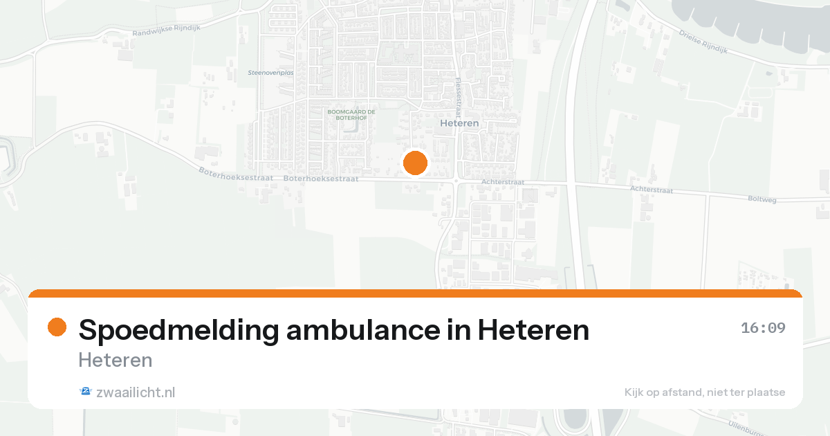 Spoedmelding ambulance in Heteren — 16 aug 2026