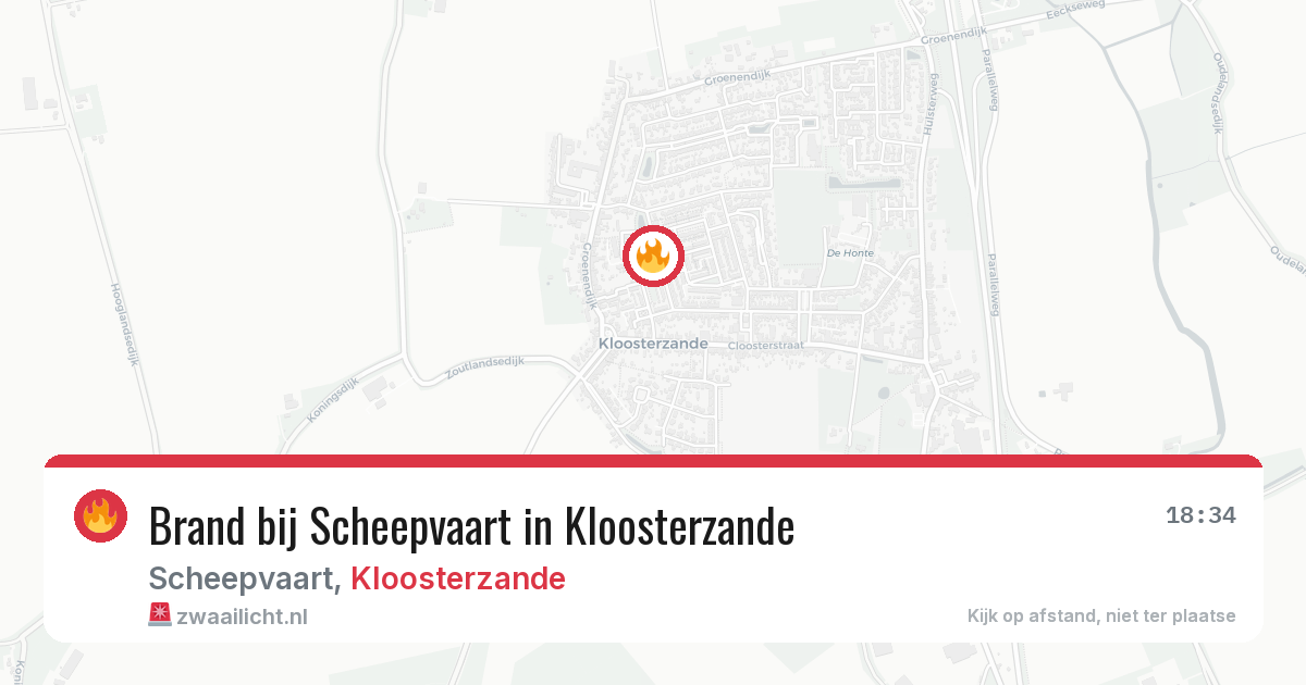 Brand bij Scheepvaart in Kloosterzande — 13 mrt 2026