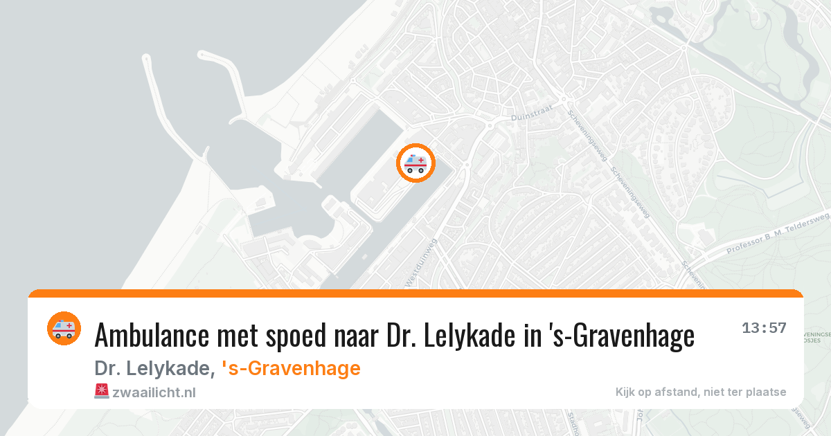 Ambulance met spoed naar Dr. Lelykade in 's-Gravenhage — 13 aug 2026