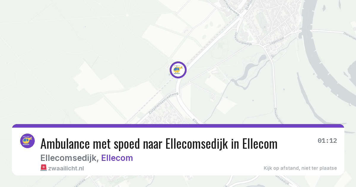 Ambulance met spoed naar Ellecomsedijk in Ellecom — 11 jul 2026
