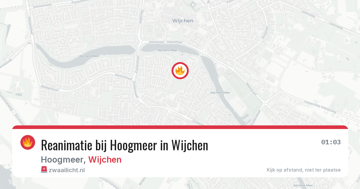 Reanimatie bij Hoogmeer in Wijchen — 20 mei 2026