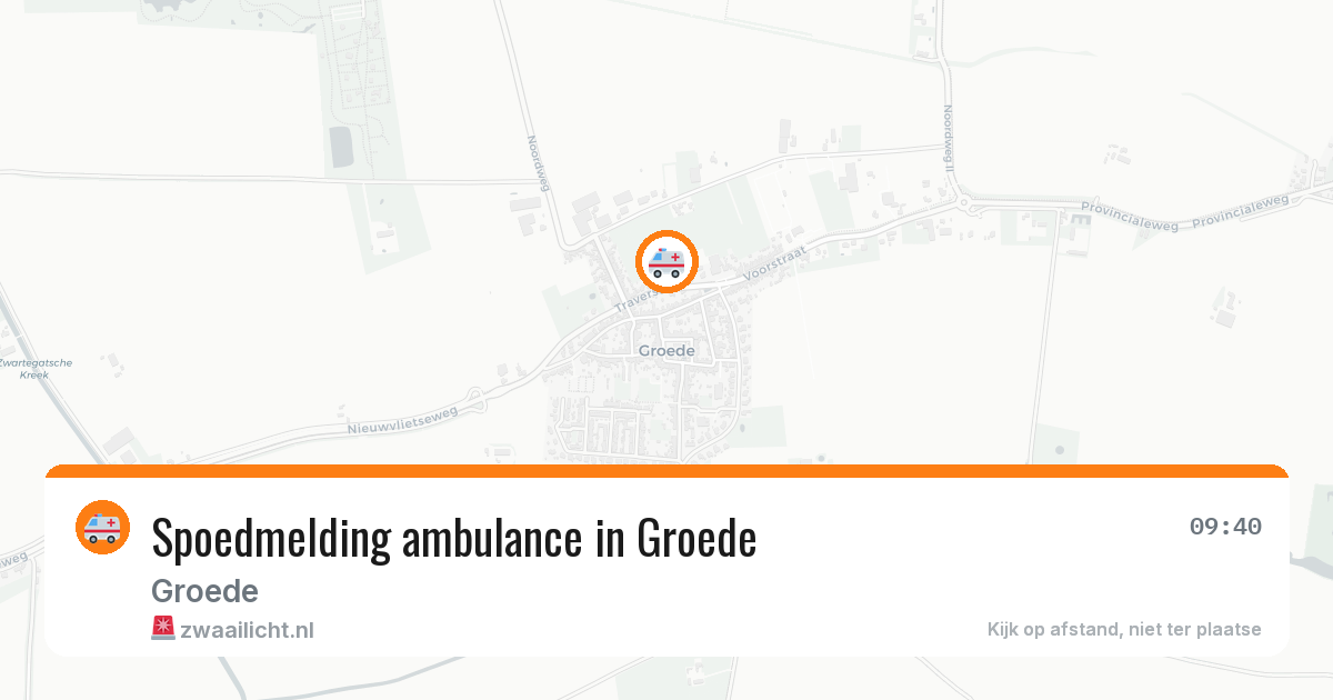 Spoedmelding ambulance in Groede — 7 mei 2026