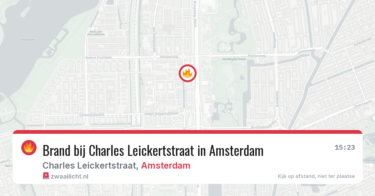 Brand bij Charles Leickertstraat in Amsterdam — 5 aug 2026