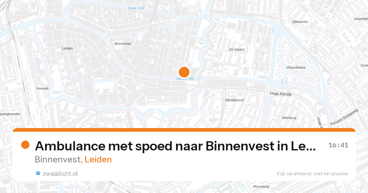 Ambulance met spoed naar Binnenvest in Leiden — 22 mrt 2026