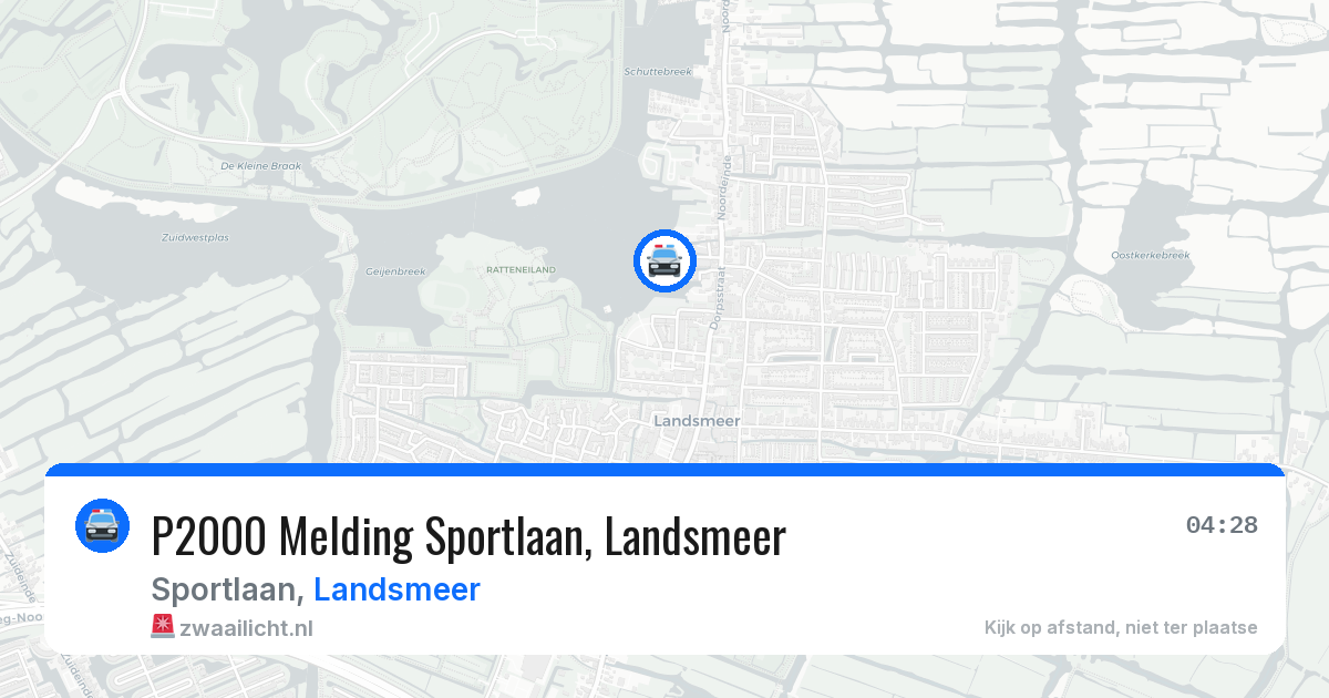 P2000 Melding Sportlaan, Landsmeer — 24 mrt 2026