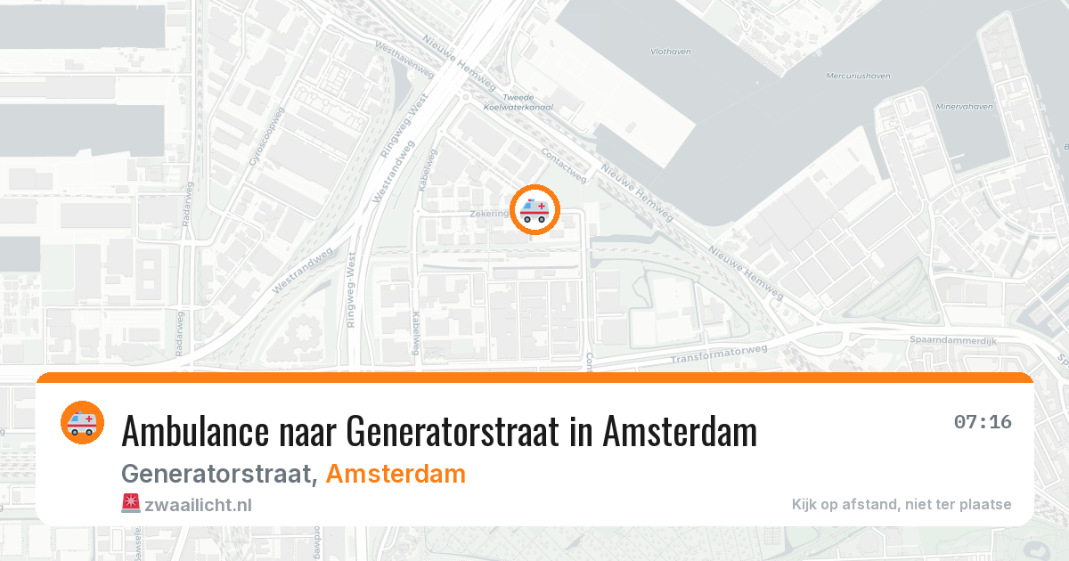 Ambulance naar Generatorstraat in Amsterdam — 12 jun 2026