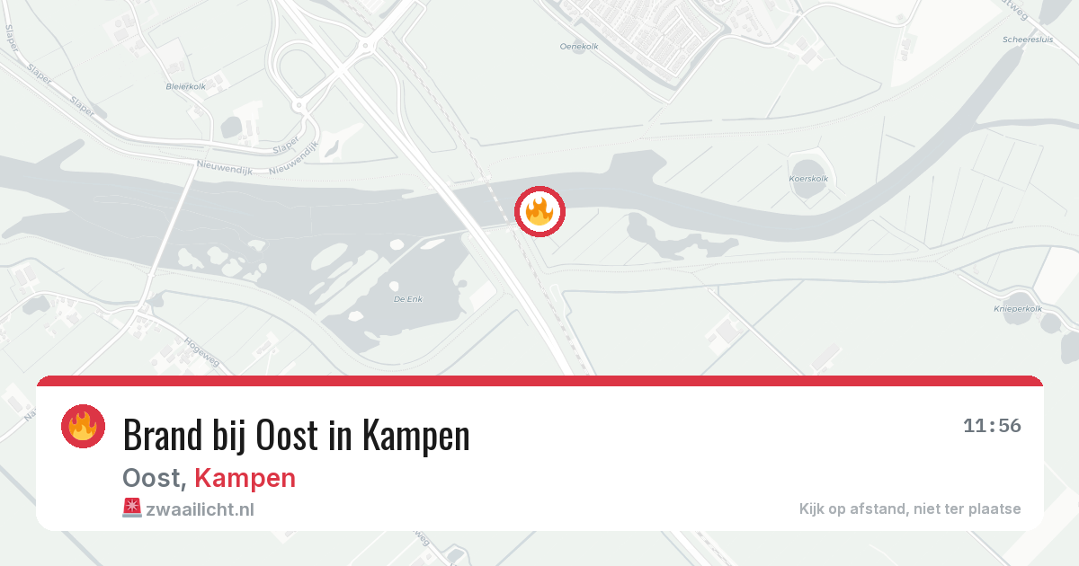 Brand bij Oost in Kampen — 6 jul 2026
