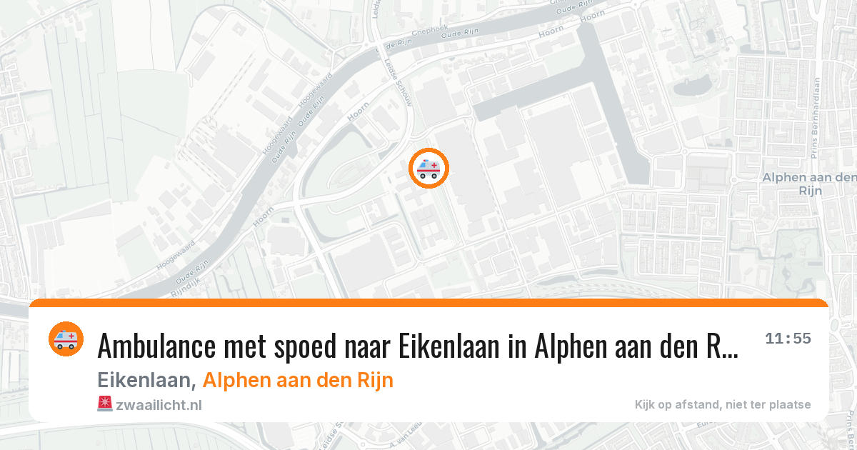 Ambulance met spoed naar Eikenlaan in Alphen aan den Rijn — 5 aug 2026