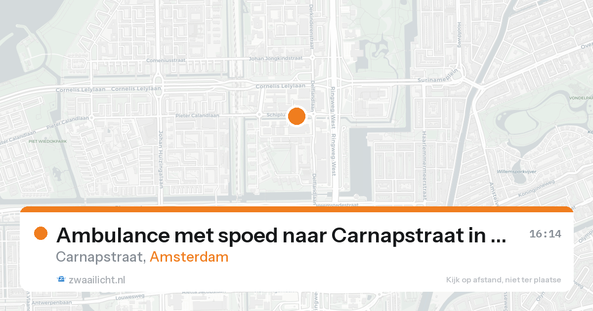 Ambulance met spoed naar Carnapstraat in Amsterdam — 21 aug 2026