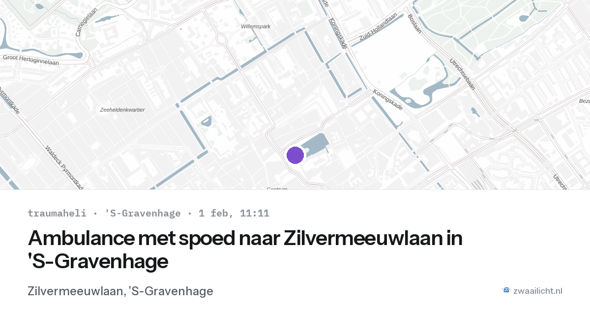 Ambulance met spoed naar Zilvermeeuwlaan in 'S-Gravenhage — 1 feb 2026