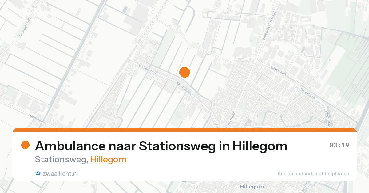 Ambulance naar Stationsweg in Hillegom — 21 aug 2026