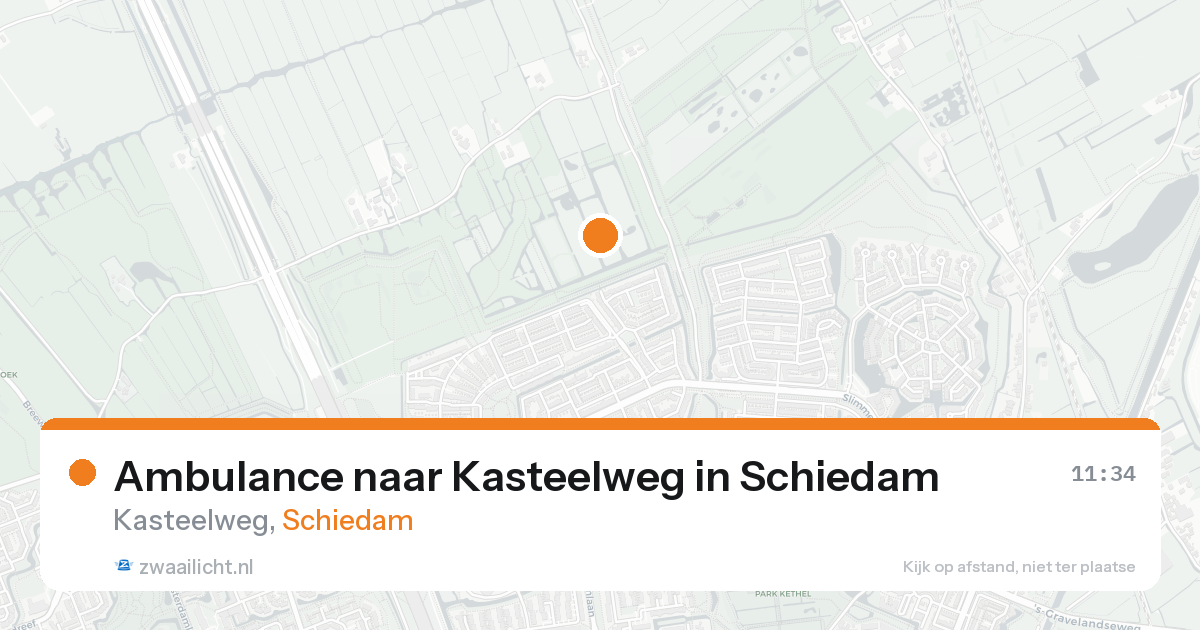 Ambulance naar Kasteelweg in Schiedam — 15 aug 2026