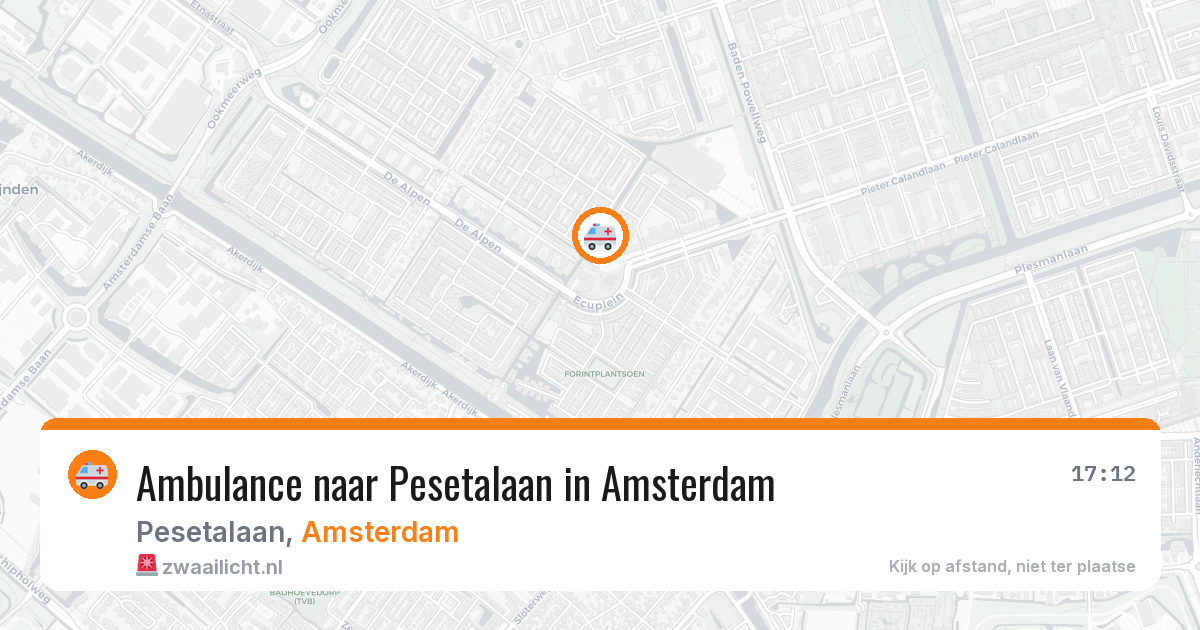 Ambulance naar Pesetalaan in Amsterdam — 19 mei 2026