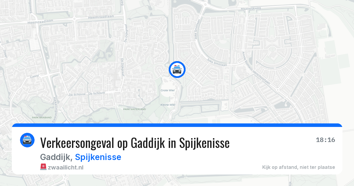 Verkeersongeval op Gaddijk in Spijkenisse — 9 mei 2026