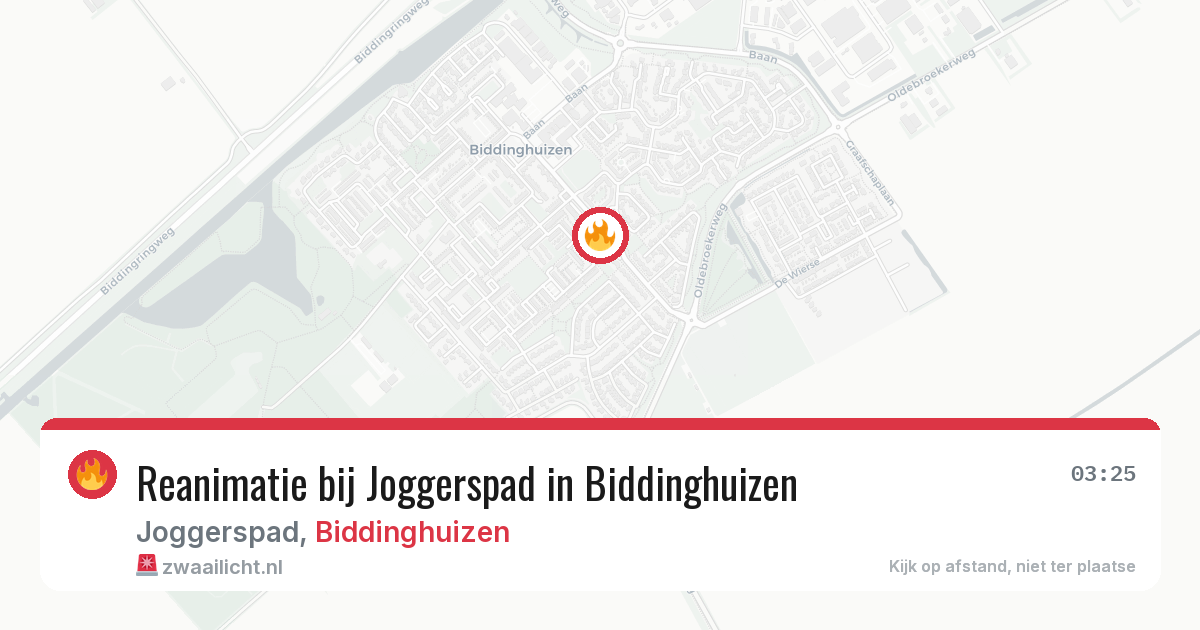 Reanimatie bij Joggerspad in Biddinghuizen — 21 feb 2026