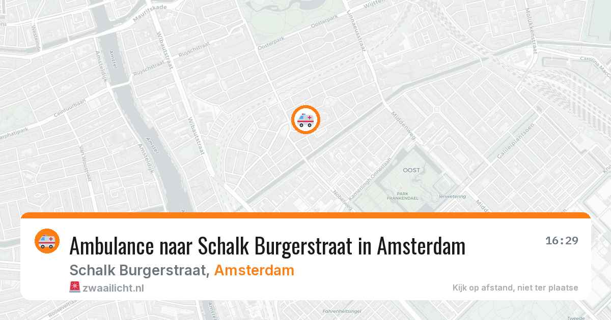 Ambulance naar Schalk Burgerstraat in Amsterdam — 27 mrt 2026