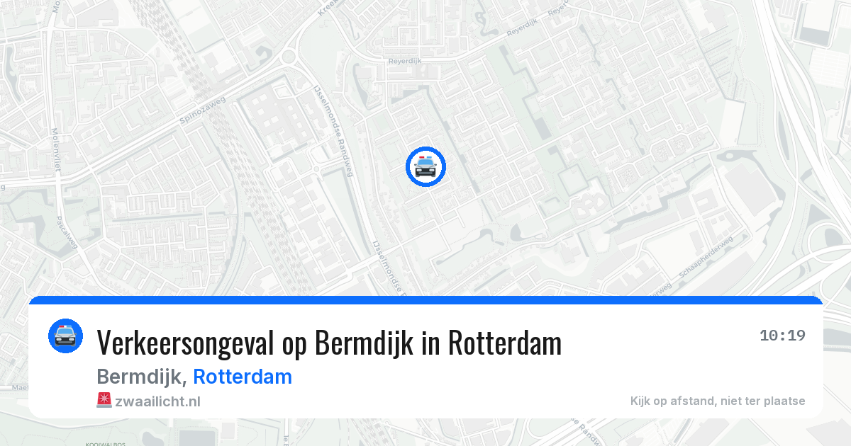 Verkeersongeval op Bermdijk in Rotterdam — 4 jun 2026
