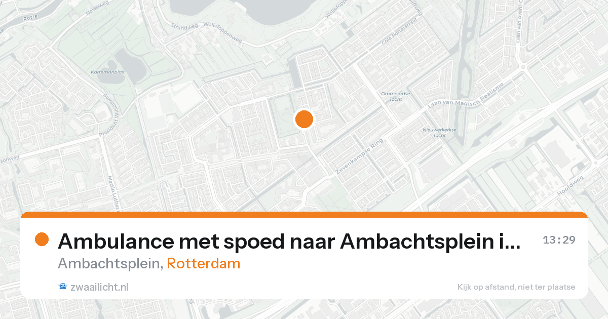 Ambulance met spoed naar Ambachtsplein in Rotterdam — 21 aug 2026