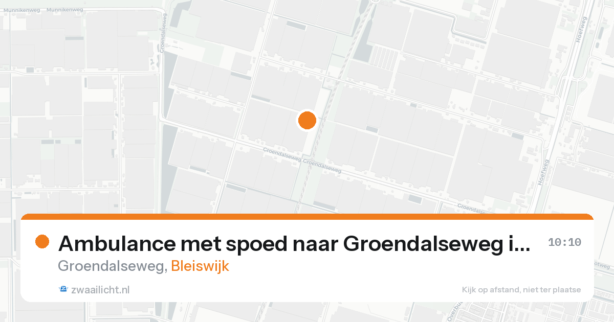 Ambulance met spoed naar Groendalseweg in Bleiswijk — 15 aug 2026