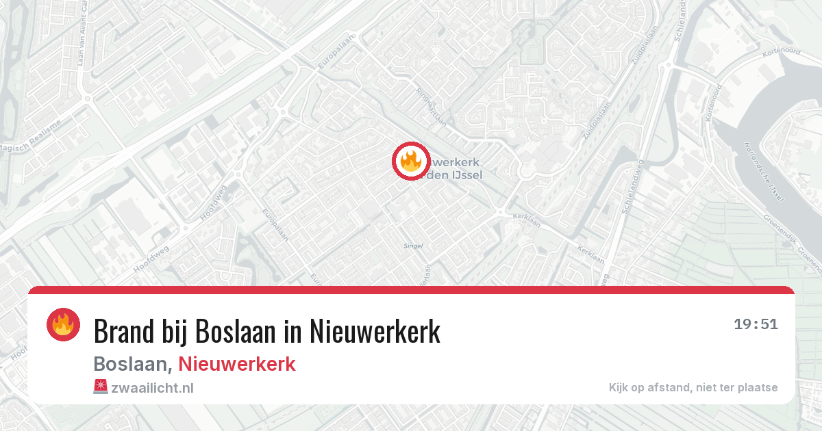Brand bij Boslaan in Nieuwerkerk — 21 mei 2026
