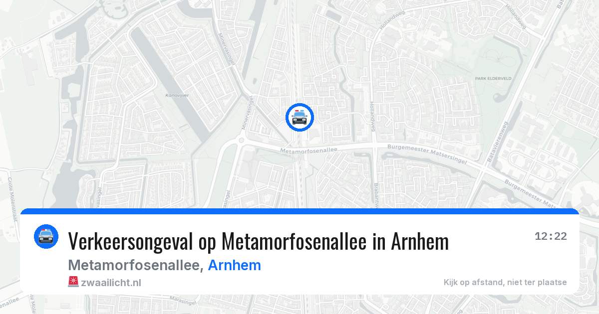 Verkeersongeval op Metamorfosenallee in Arnhem — 7 mei 2026