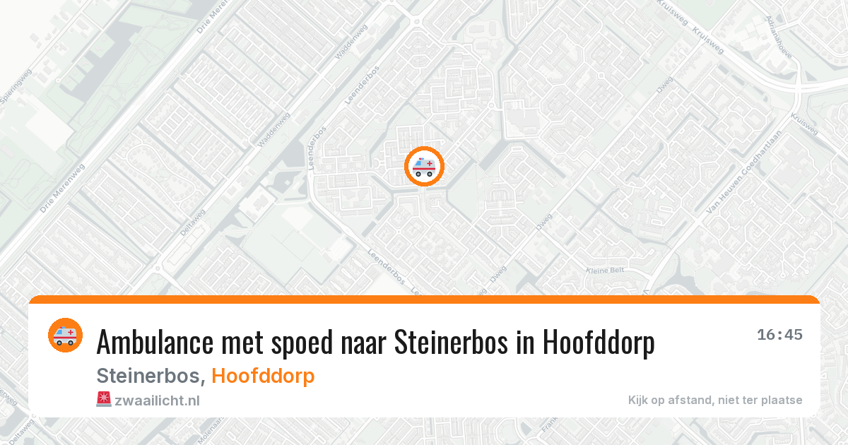 Ambulance met spoed naar Steinerbos in Hoofddorp — 24 jul 2026
