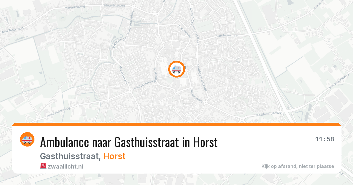Ambulance naar Gasthuisstraat in Horst — 6 jul 2026