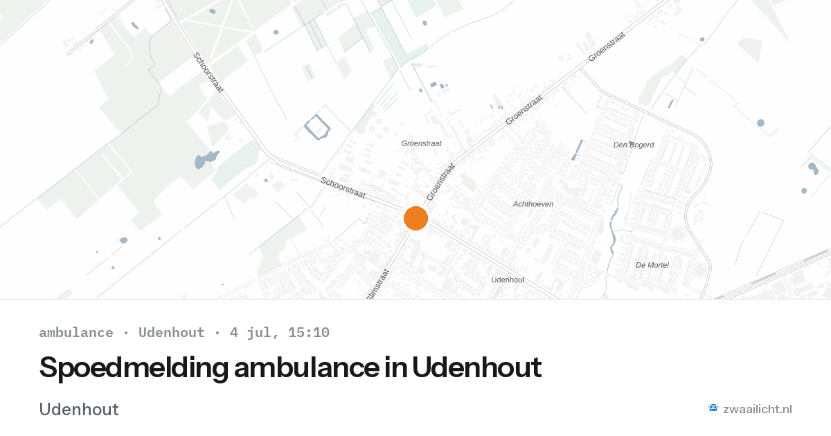 Spoedmelding ambulance in Udenhout — 4 jul 2026