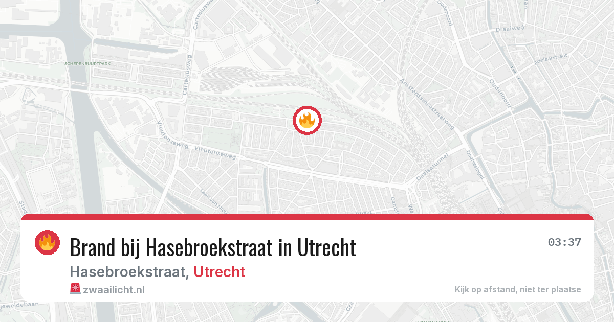 Brand bij Hasebroekstraat in Utrecht — 15 jul 2026