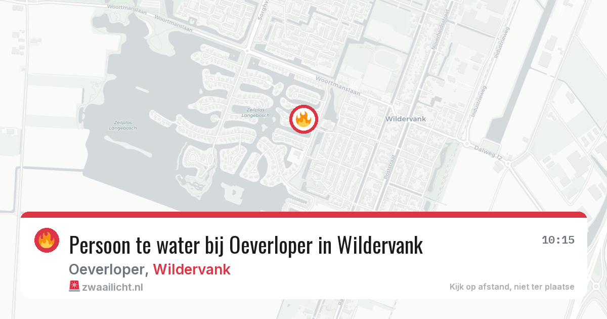 Persoon te water bij Oeverloper in Wildervank — 10 jun 2026